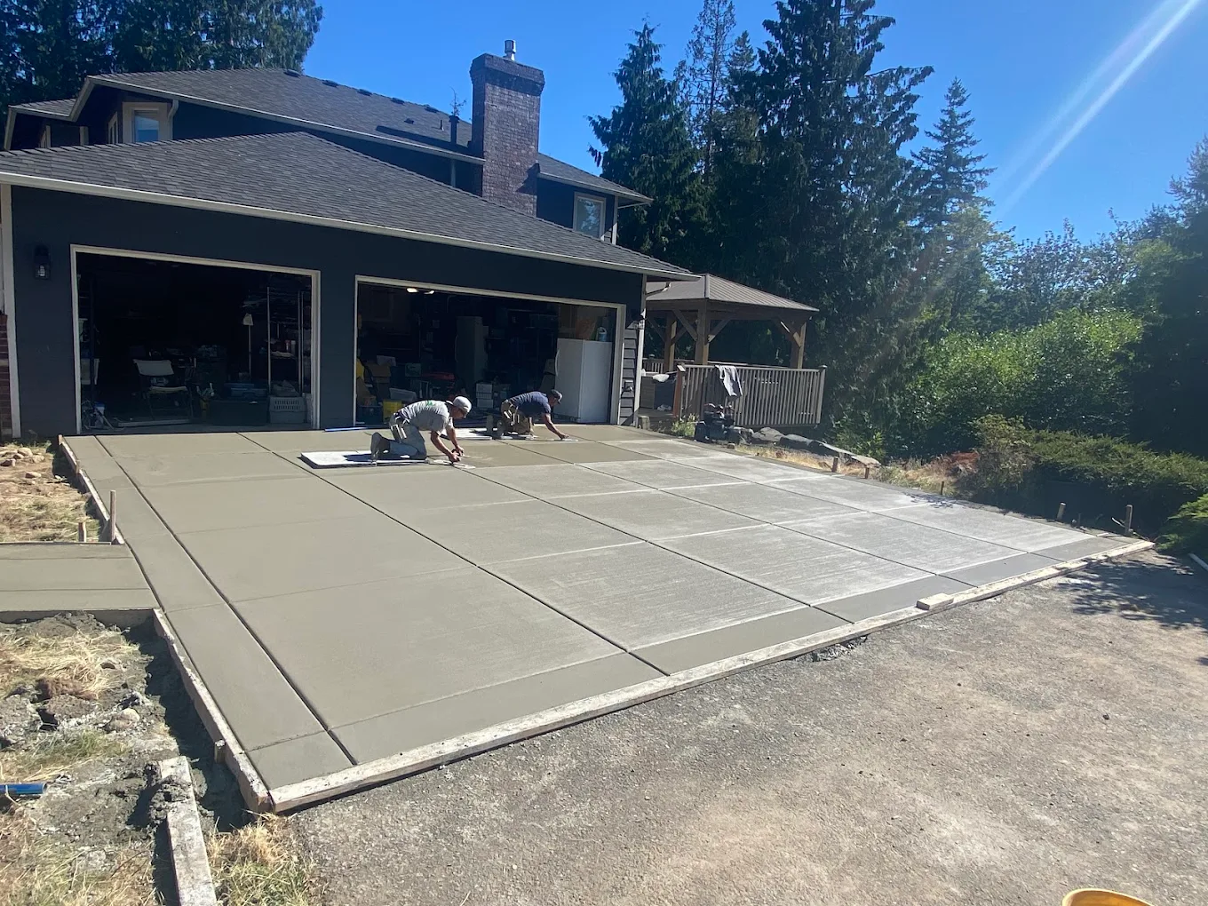 Concrete and landscaping project