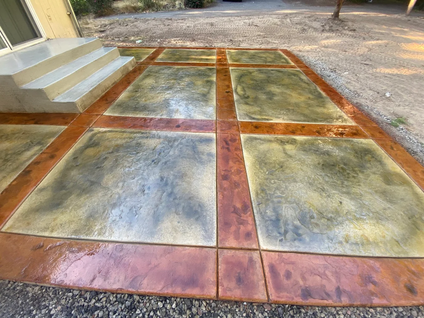Outdoor concrete work